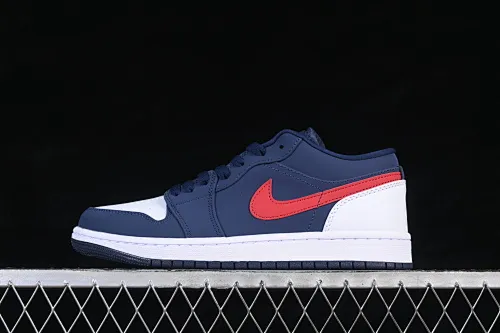 All categories Air Jordan Jordan series basketball shoes Air Jordan 1 Low G version pure original Air Jordan 1 Low AJ1 Joe 1 Patriot blue and red low-top cultural and leisure sports sneakers CZ8454-400